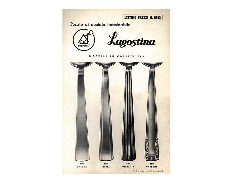 Models of stainless steel tableware from the 1950s