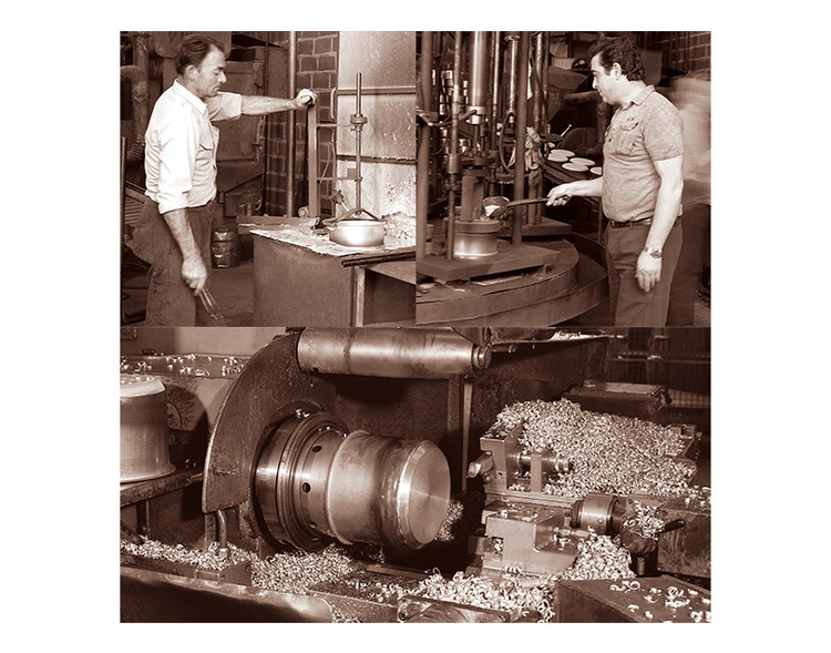 Phases of the production process of the first Thermoplan base applied using the Alfin method – 1956